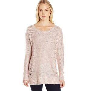 3/$10 🛒🛍️ NYJD Rose Gold Champagne Sequin Cable Knit Sweater - Size PS